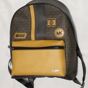 Michael Kors Black and Brown Men's Backpack
